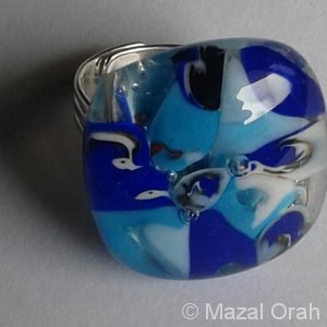 Bague en verre, bijoux fantaisie